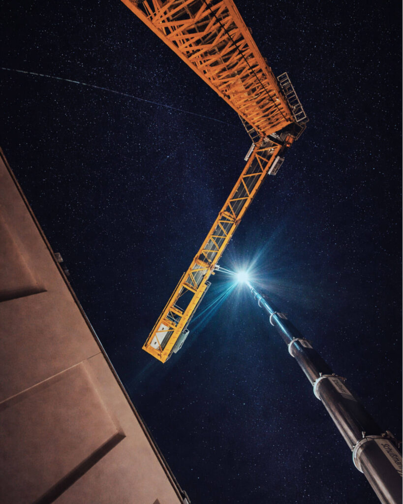 Schussmann Kranservice Nachtdemontage Liebherr 280 EC-H12 Litronic